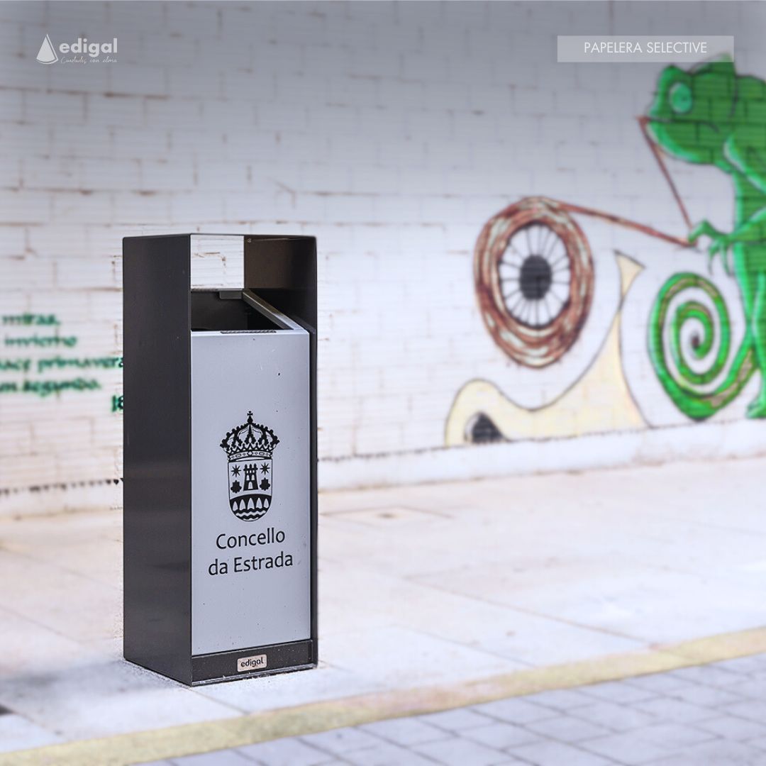 ♻️ Papelera Selective
Diseño sencillo y práctico para mantener la ciudad limpia. La papelera Selective se adapta al espacio urbano, ofreciendo una solución moderna y funcional para la recogida de residuos.

#PapeleraSelective #EspaciosLimpios #Edigal