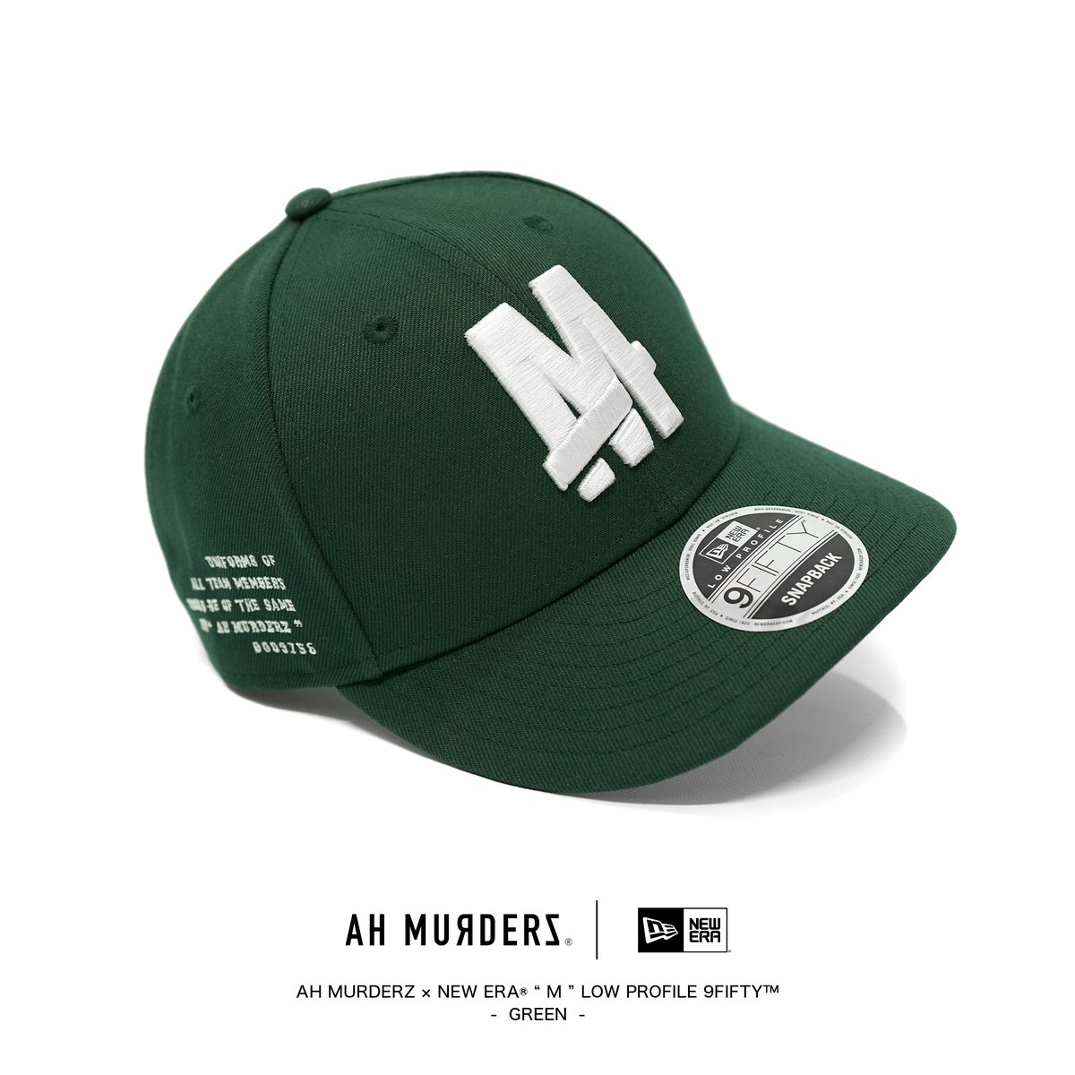 AH MURDERZ × NEWERA 9FIFTY LOW PROFILE AH MURDERZ × NEW ERA “M”LOWPROFILE9FIFTY