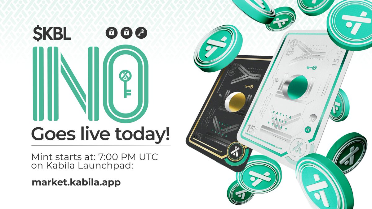 Today is $KBL Day! 🤩

The INO launches today at 19:00 UTC | 20:00 CET.

The minting phases are short and move quickly, so make sure you’re prepared.

Here are some tips to get ready:

1️⃣ Have all the HBAR ready in your wallet. The same goes for your Kabila NFTs if you're minting