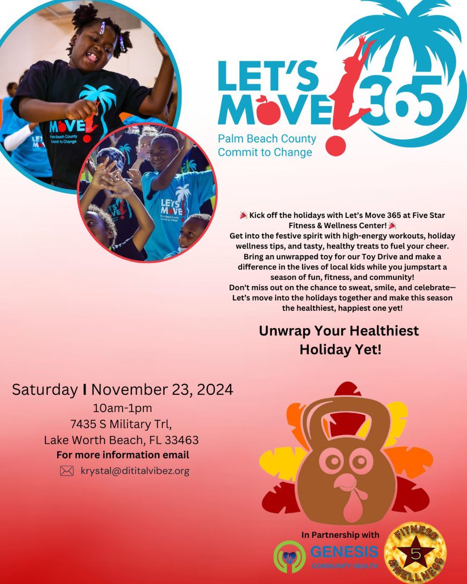 Get ready for fun, fitness, and holiday cheer! 
#Moving365 #HealthyHolidays #LetsMoveTogether