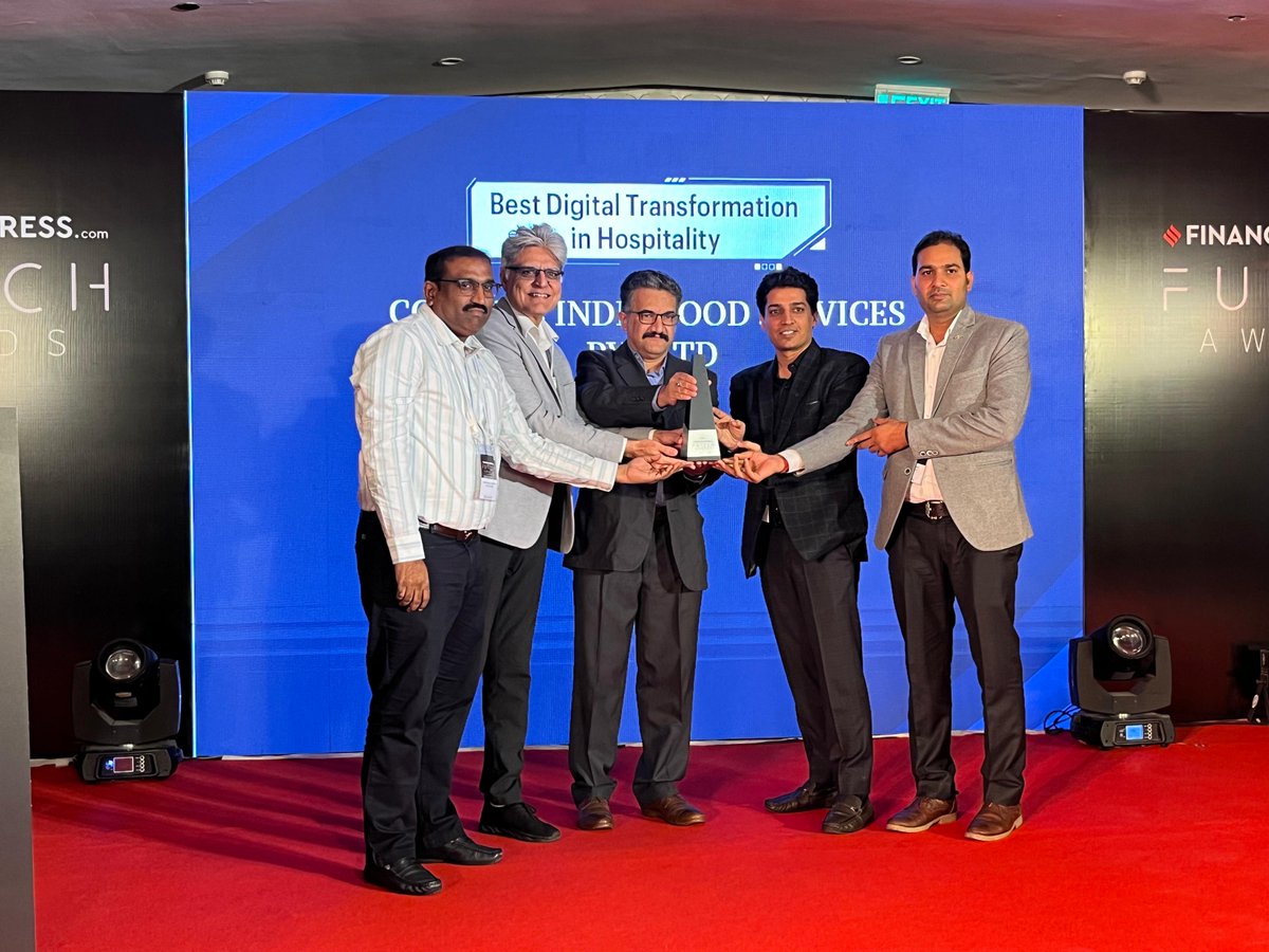 FinancialXpress's tweet image. LIVE from #FEFutechAwards: Congratulations to Compass Group India Food Services Pvt. Ltd. for winning the silver award in Best Digital Transformation in Hospitality category.

#FE #FutechAwards #Digital #Tech