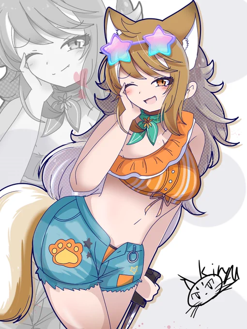 ドキッ!!水着のオオカミにご用心!!#けものフレンズ #けもフレ 