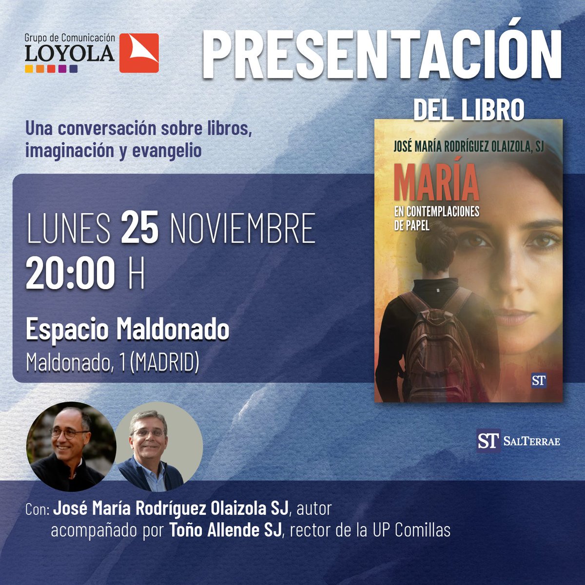Este próximo lunes tengo  la presentación del libro "María en contemplaciones de papel". Pronto también en Barcelona, Valencia, Málaga... iré contando fechas. Es una alegría poder compartir este viaje interior con María.