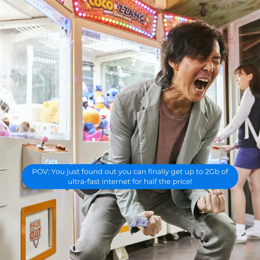 Just like Seong Gi-hun in Squid Game, you won’t believe your luck when you hear about this! 💥 We’re offering all of our broadband packages at HALF PRICE! ⚡️

That’s right—no tricks, no games—just insane speeds and massive savings of up to £420! 🔥

Whether you're streaming,