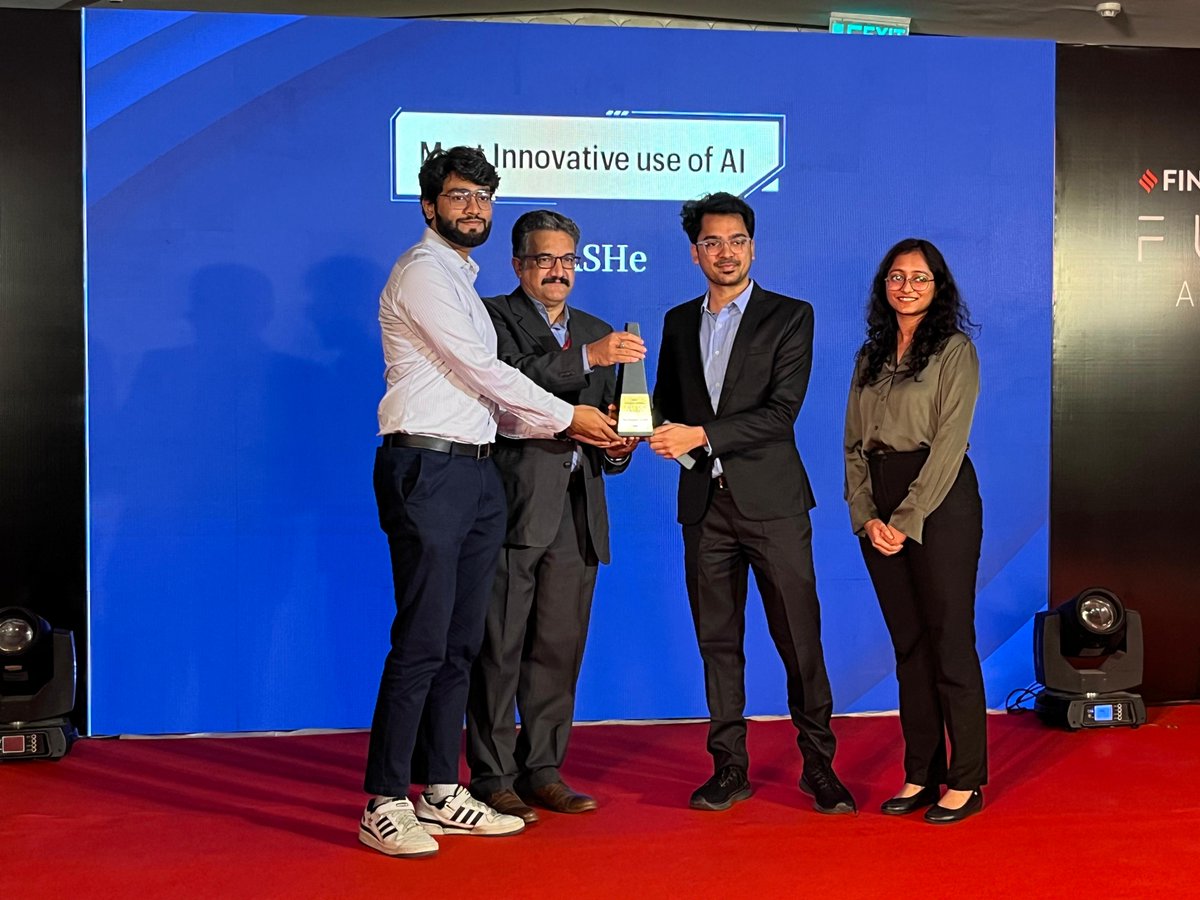 FinancialXpress's tweet image. #FEFuechAwards: Congratulations to CASHe for winning the gold award in the Most Innovative Use of AI category.

#FE #FutechAwards #AI #Tech