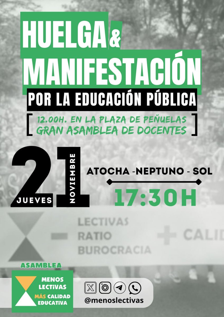 Los docentes de Madrid hoy están de huelga. Es la comunidad más rica, donde sus docentes más horas trabajan y de las que menos cobran. No hay suficientes recursos para la atención a la diversidad #GH21N
#FelizJueves
<a href="/DebatAlRojoVivo/">AlRojoVivo</a> <a href="/MananerosTVE/">Mañaneros 360</a> <a href="/todoesmentiratv/">Todo Es Mentira</a> <a href="/EspejoPublico/">Espejo Público</a>