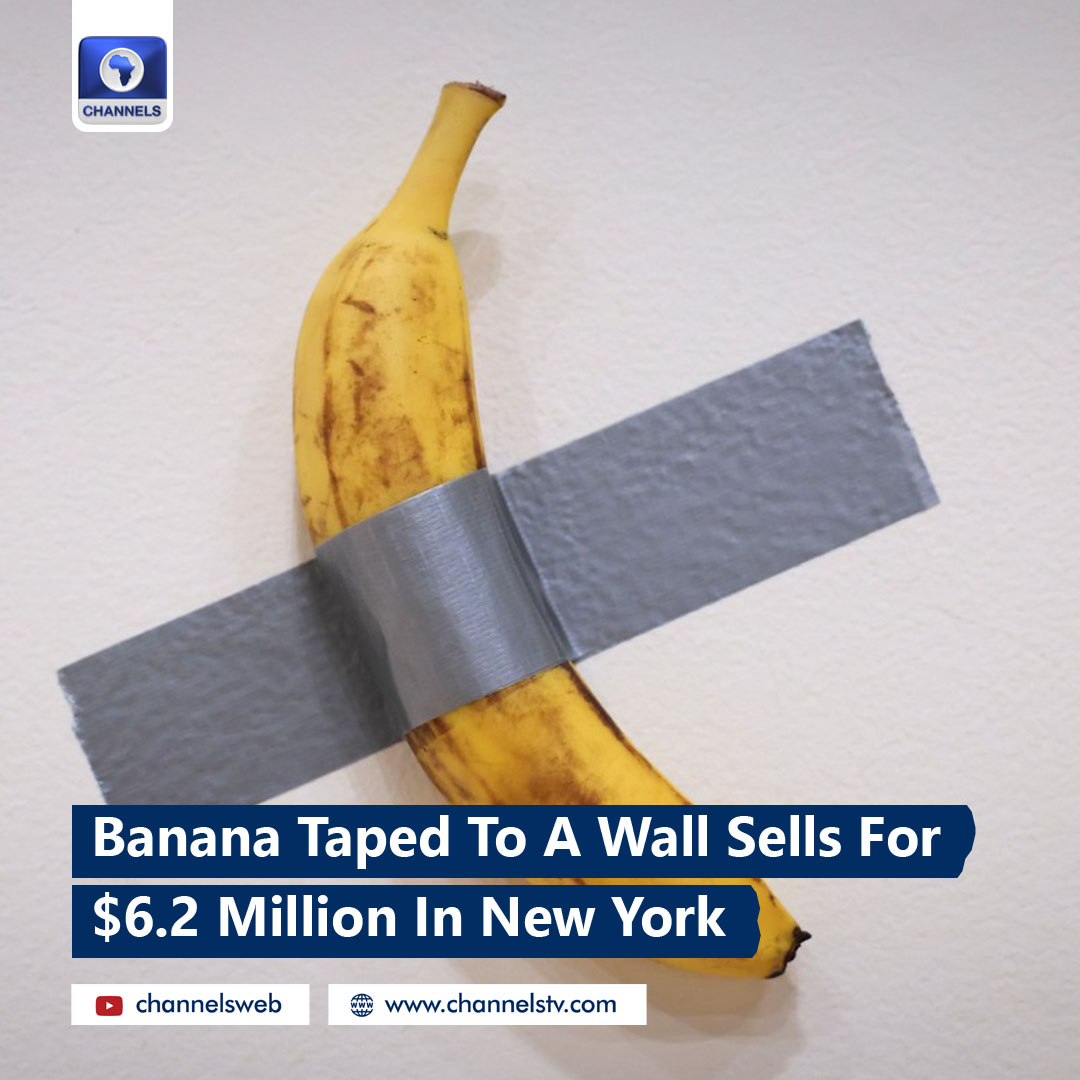 A fresh banana taped to a wall — a provocative work of conceptual art by  Italian artist Maurizio Cattelan — was bought for $6.2 million on Wednesday  by a cryptocurrency entrepreneur at