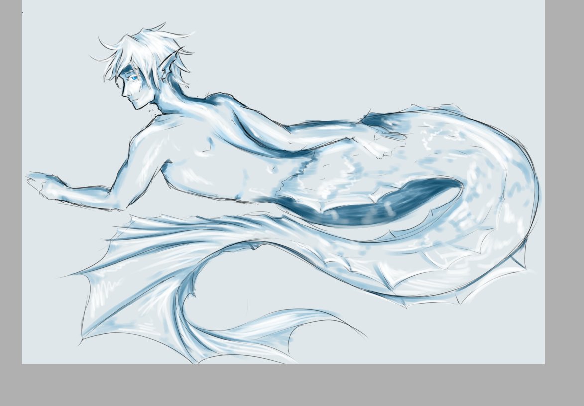 vendrafaxine's tweet photo. mermaid gojo hypretrain wip or something https://t.co/LjK65EKY7y