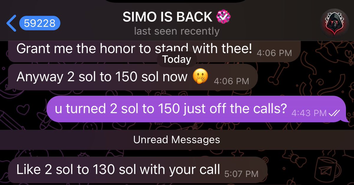 bro turned 2 sol - 150 sol just following my calls

($500 —-> $36k)

this is what happens when you pay attention and follow the right people

show up

work hard

you’ll be rewarded