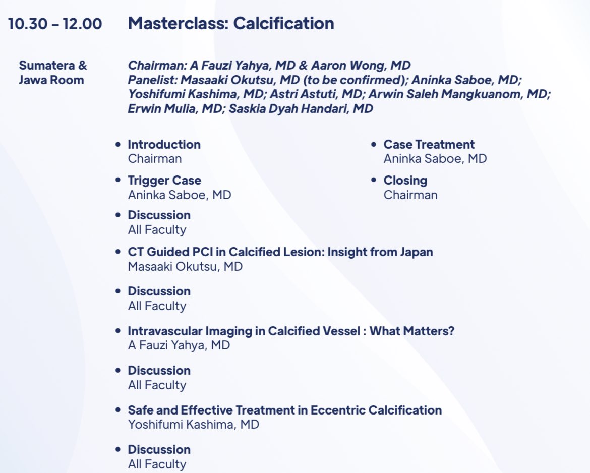 Aninka Saboe (@aninkasaboe) on Twitter photo Yes, indeed! The concepts are fascinating for tackling calcified lesions. So sorry you can’t join the Calcification Masterclass at ISICAM, where we’re going to have an in depth discussion for calc with <a href="/rotamonster/">ROTAMONSTER</a> sensei
<a href="/uziyahya46/">A. Fauzi Yahya</a> Yes, indeed! The concepts are fascinating for tackling calcified lesions. So sorry you can’t join the Calcification Masterclass at ISICAM, where we’re going to have an in depth discussion for calc with <a href="/rotamonster/">ROTAMONSTER</a> sensei
<a href="/uziyahya46/">A. Fauzi Yahya</a>