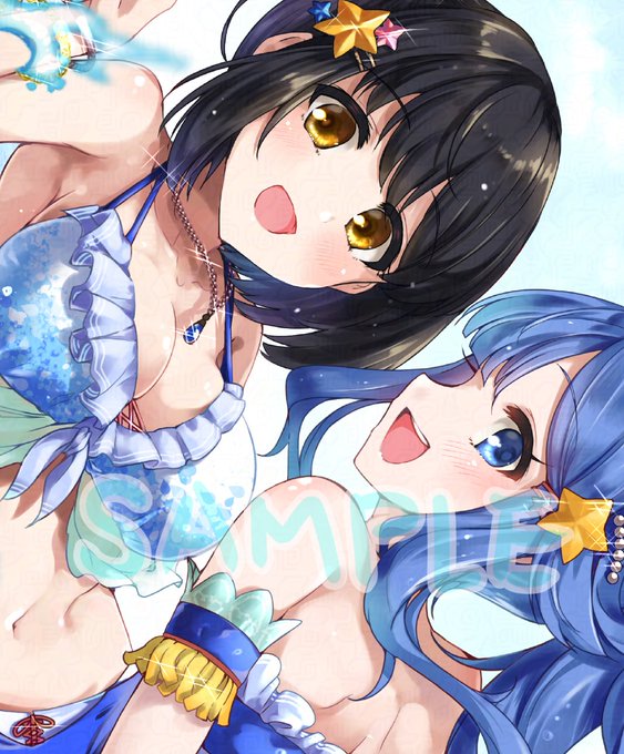 こちらの鷹富士茄子ユニット合同に鷹富士ちゃん×浅利七海ちゃんで参加させていただいております!夏!水着! 