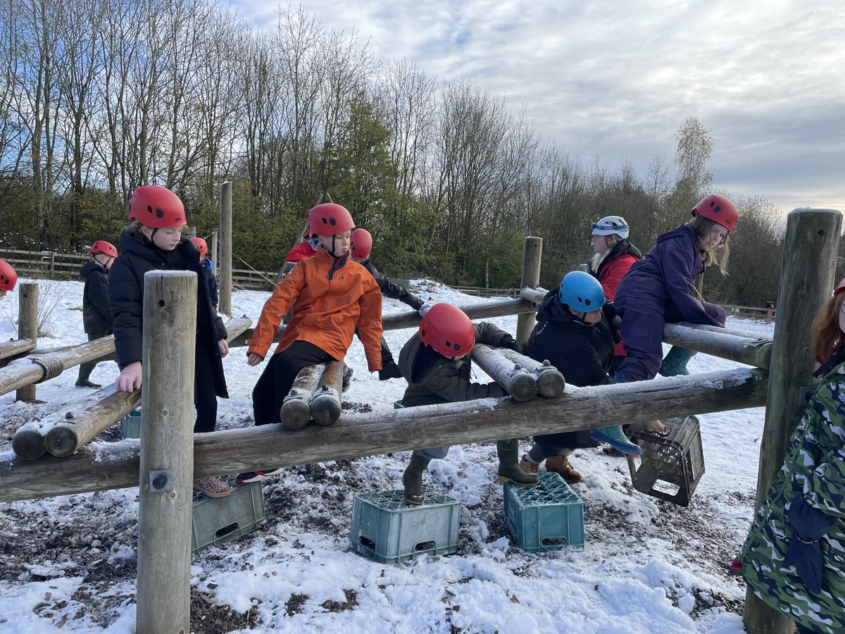Smashing the challenge course this morning.