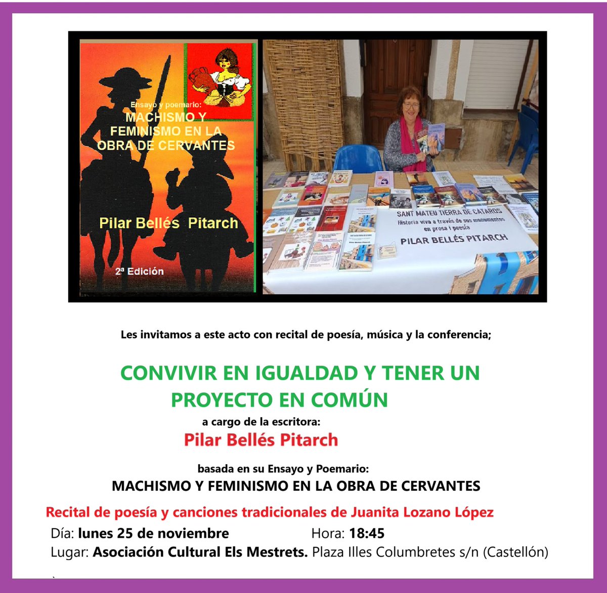 “CONVIVIR EN IGUALDAD Y TENER UN PROYECTO EN COMÚN” /  “CONVIURE EN IGUALTAT I TINDRE UN PROJECTE EN COMÚ”
acvmestrets.blogspot.com/2024/11/confer…