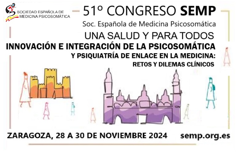 51º Congreso SEMP
En la Facultad de Medicina de Zaragoza. Sin duda el mayor evento del año en Psicosomática. 
No te lo pierdas.
+info e inscripción: semp.org.es/51o-congreso-s…