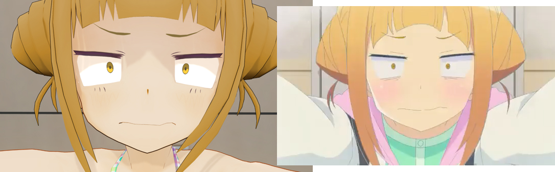 のどかのアニメ中のワンシーンを再現するキーを作った
角度もそこそこ変えても行ける 