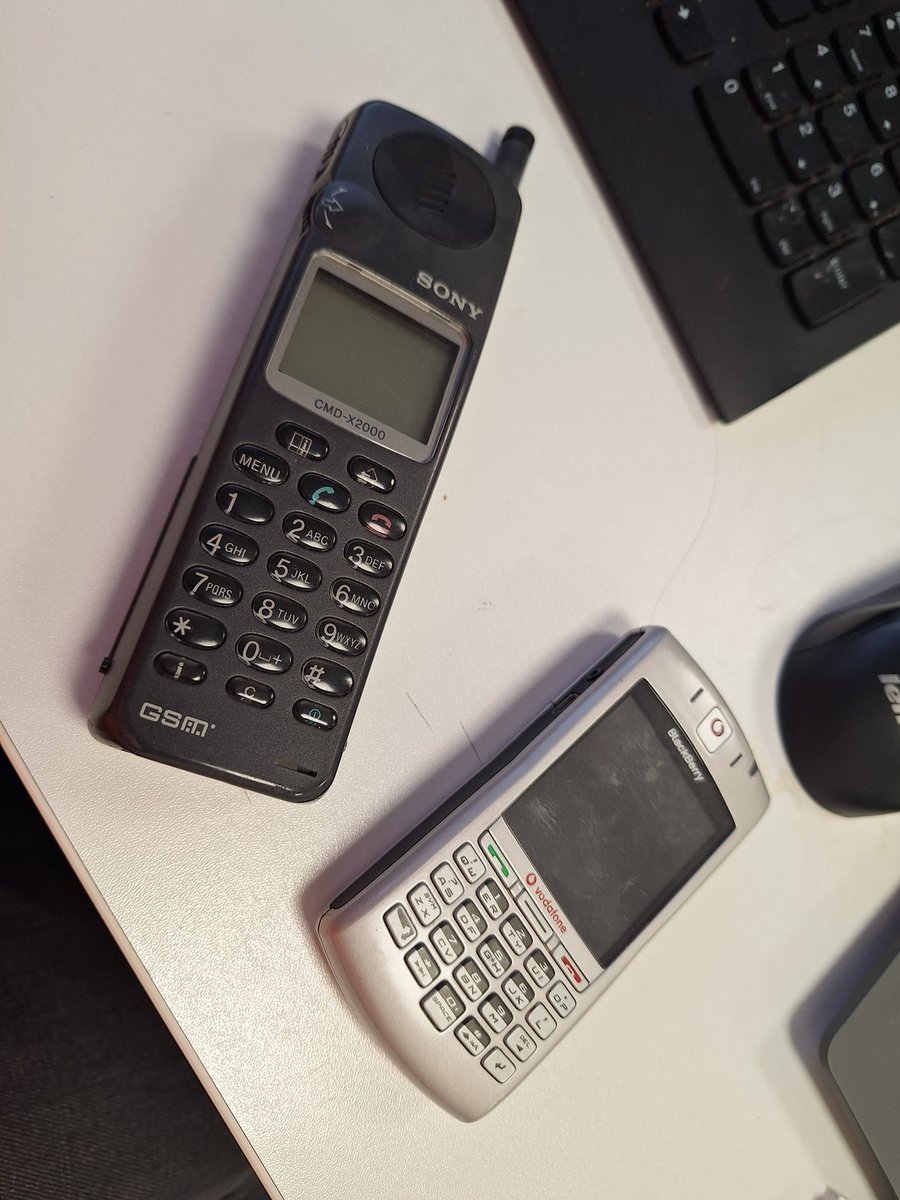 We're currently helping a client close down their office.

Found some old school phones

That Sony is about 27 years old.
#Retro #oldschool