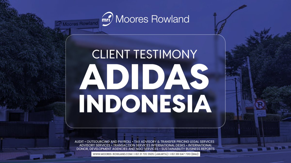 MooresRowland's tweet photo. Client Testimonial: Precision and peace of mind—Adidas Sourcing Indonesia Ltd. relies on Moores Rowland’s payroll and tax expertise to streamline their operations and keep their focus on performance. 

Watch it here: https://t.co/G6INNHCpHe

#PayrollSolutions #ExcellenceInTax https://t.co/lm3am8vApI