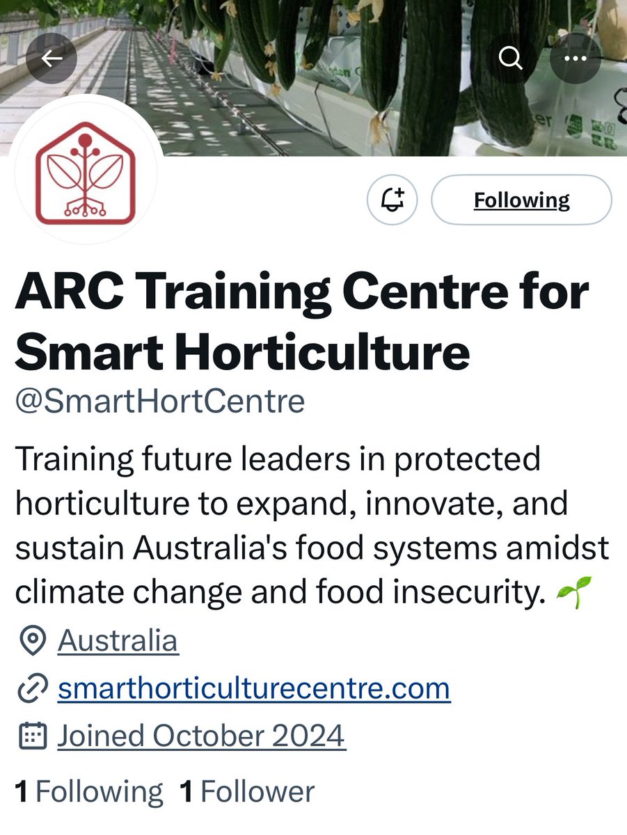 OulaGhannoum's tweet image. I am excited to share with you new X-account of the embryonic ARC Centre for Smart & Sustainable Horticulture @SmartHortCentre.
Please follow it as it will gradually become the main home for my science tweets related to both @SmartHortCentre & @FutureFoodCRC
🎉
@westsyduhie