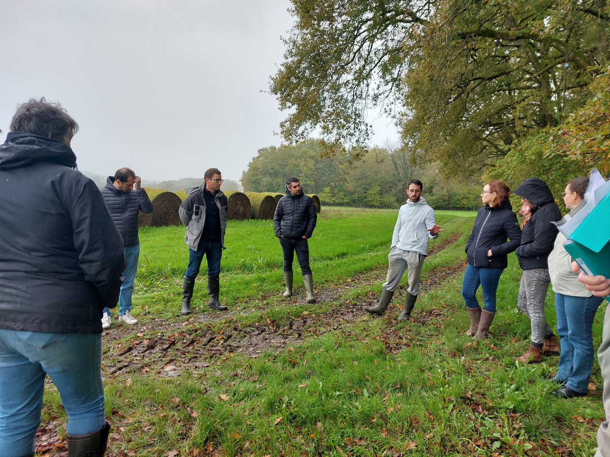 Organisée par l’<a href="/EPTBCharente/">EPTB Charente</a> et Charente Eaux, visite de l’exploitation d’Aurélien Huneau, maraîcher à Barbezieux-Saint-Hilaire, en contrat MAEC "création de prairies". 🎯Objectif : échanger avec les agents de l’État (DDTm, DRAAF, OFB) et l’agriculteur des enjeux pour l'eau💦.