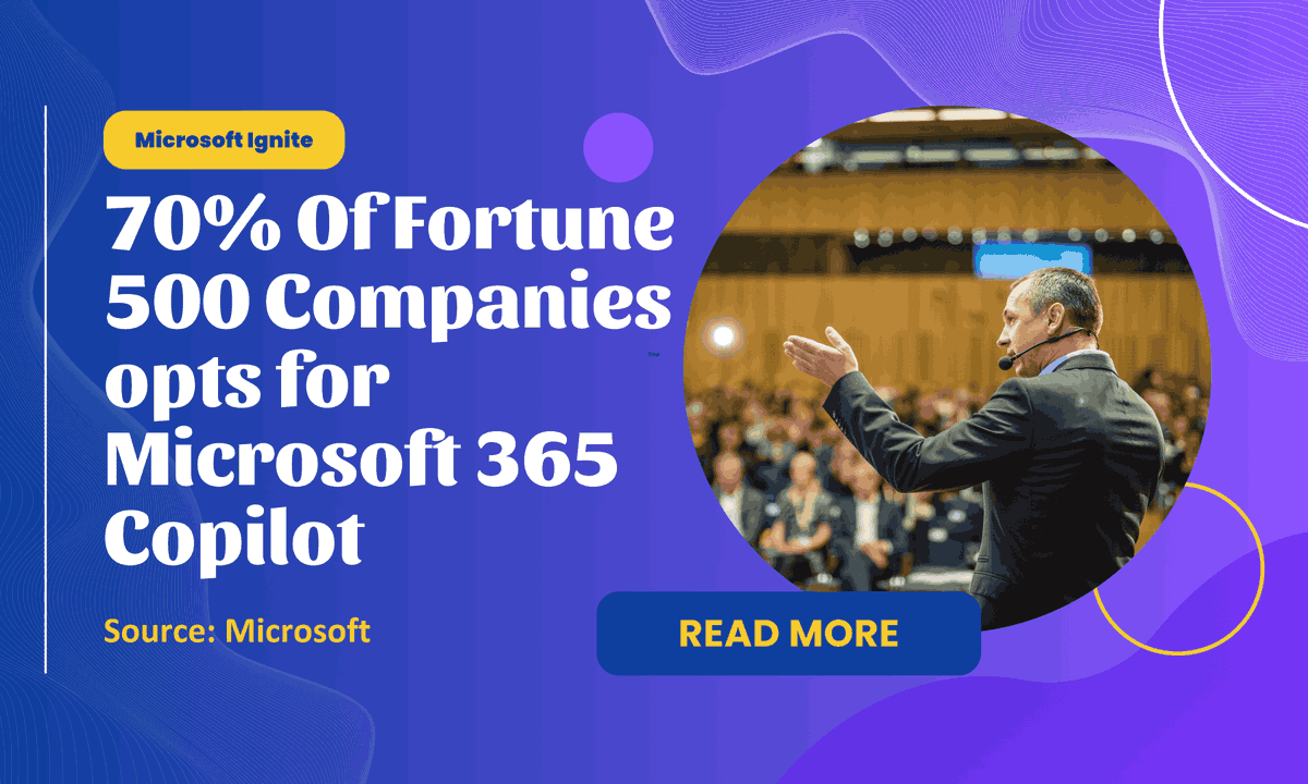 adapt_software's tweet image. Nearly 70% of Fortune 500 companies are already using Microsoft 365 Copilot to supercharge productivity.  Switch to Copilot today!  

Read more: lnkd.in/gtnH9dis
 
#Copilot #fortune500 #Microsoft365 #Microsoftignite #AI