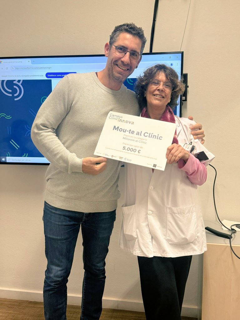 El servei de RHB ha guanyat el premi 🏆"Millorem el Clínic" del <a href="/ClinicInnova/">Innova Health Clinic</a>. L'objectiu és aprofitar espais de l'hospital 🏨per fer-hi un circuit gammificat d'exercici físic terapèutic per a pacients i que s'empoderin per recuperar o mantenir la forma física. 💪Enhorabona 🙌