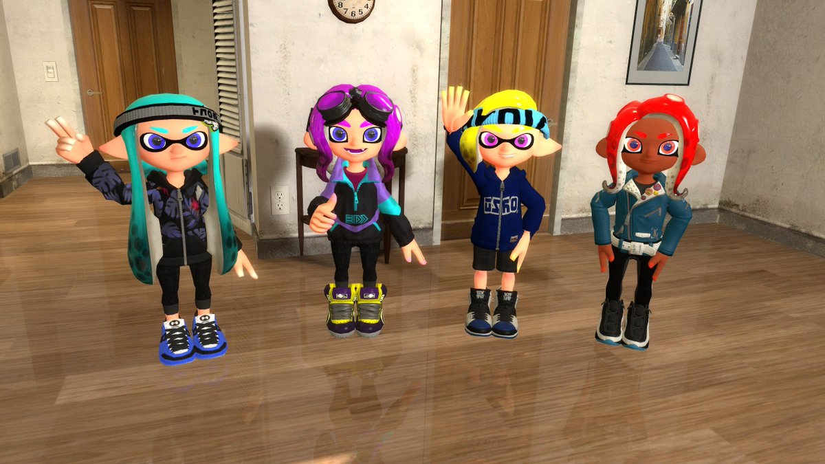 InkRps's tweet image. //I decided to update my versions of the Agents of the Squidbeak Splatoon in GMOD!

Left to Right!

Emily "Captain 3", Cruz Tsumura "Agent 3", Zane "Agent 4", and Rachele "Agent 8"

and as a Bonus Piece: Tsumura Brothers!, Octilius Tsumura also got a Update