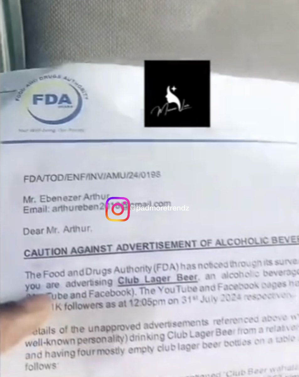 padmoretrendz_'s tweet image. Ghana Food & Drugs Authority Issued a letter to Deaconess Abokoma Of Using Alcoholic Beverage In His Contents & Invite him to the Court Of Law 
Tema port Alan Flower pot Spintex Accra Ghana FDA Content Creators 
#padmoretrendz #spintex #topmodel #VybzKartel #GH21N
