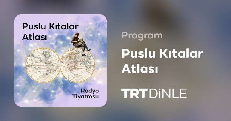 Yıllardır Puslu Kıtalar Atlası'nın bir film uyarlaması olsa nasıl olur, keşke olsa falan diye konuşuruz. Bu arada İlban Ertem onu çizgi romana uyarladı. TRT ise radyo tiyatrosuna uyarlamış. Valla bilmiyordum, çok da güzel olmuş. Kadro efsane

trtdinle.com/show/puslu-kit…