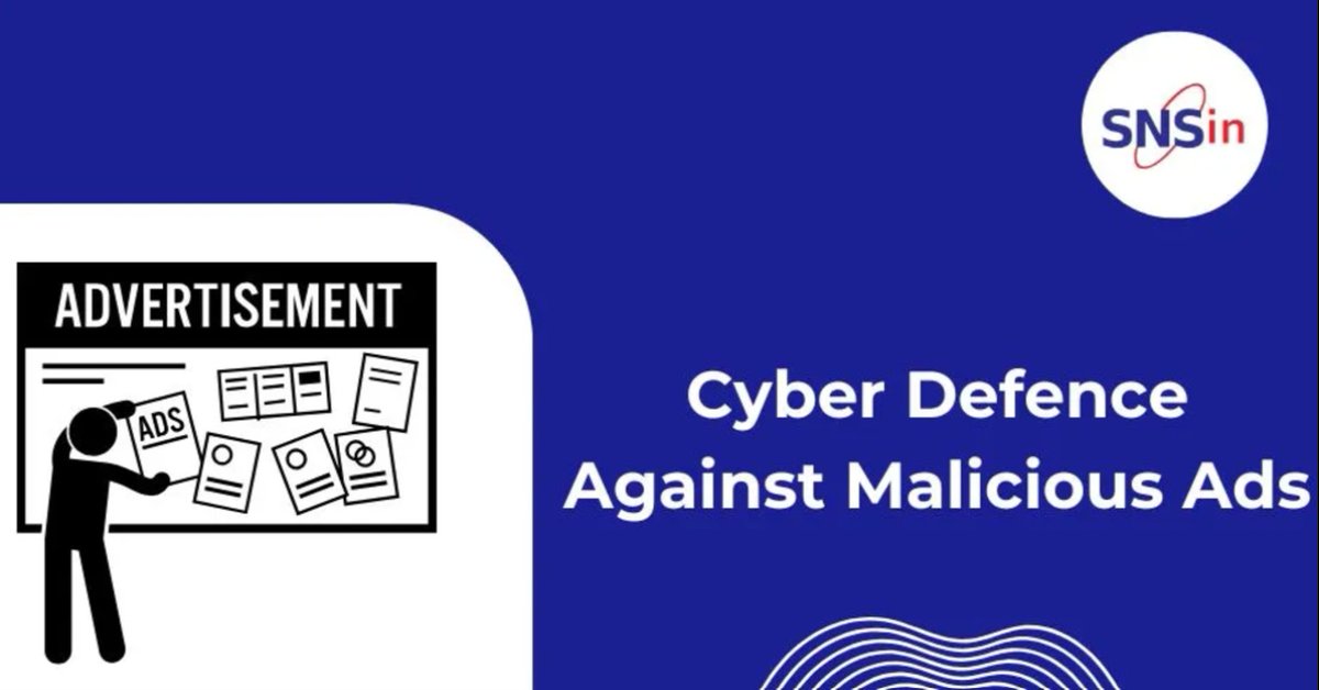 SolutionsSecure's tweet image. 𝐍𝐞𝐰 𝐁𝐥𝐨𝐠 𝐀𝐥𝐞𝐫𝐭!

Cyber Defence Against Malicious Ads. 

𝐑𝐞𝐚𝐝 𝐦𝐨𝐫𝐞: 
snsin.com/cyber-defence-… 

#CyberSecurity #AdSecurity #MaliciousAds #AdFraud  #CyberAwareness #SecurityTips  #SNS