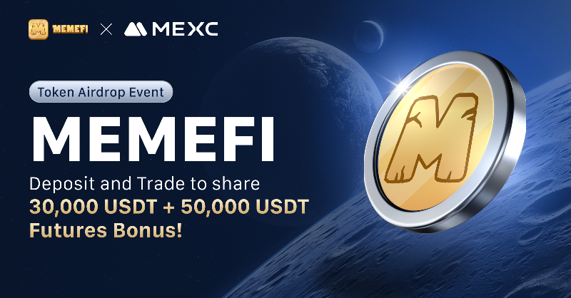 MEXC's tweet photo. 🔥 The @memeficlub / $MEMEFI Token Airdrop Event is in full swing!

👉 Deposit &amp; trade $MEMEFI to share 30,000 USDT &amp; 50,000 USDT Bonus in prizes!

⏰  Ends on 10:00 Dec 4 , 2024 (UTC)

🎁 Spread the word now to win a share of 600 USDT: 
https://t.co/6pZajw02Wy