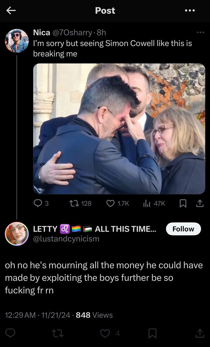 7Osharry's tweet image. sorry but wtf? He has his flaws but he’s allowed to mourn he knew Liam for years &amp;amp; was close to him regardless of the image this fandom painted on him. Remember we don’t actually know them or what/how all their relationships are. You be fr rn what is actually wrong with YOU?