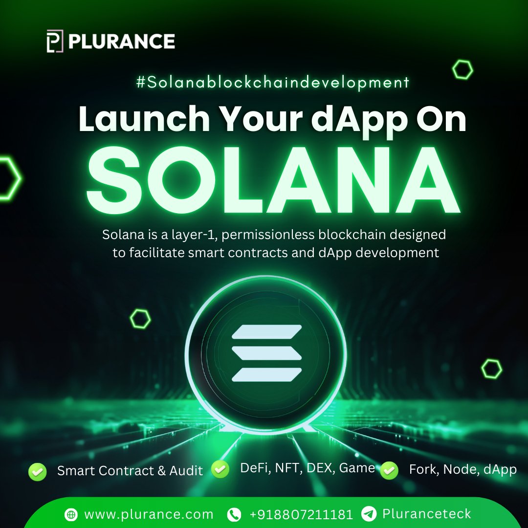 plurancetech's tweet image. 🚀Ready to #launch your next big project?

At #Plurance, a #solanadevelopment company, we specialize in creating:

💠 #Node Setup
💠 #SmartContracts
💠 #ICO &amp;amp; #token 
💠 #DEX 
💠 #NFTMarketplaces 
💠 #Launchpads

Visit now- plurance.com/solana-blockch…

#Solana #SolanaProjects #web3‌‌