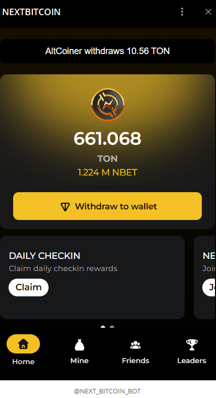 JoeSeville18's tweet photo. NEXTBITCOIN is explode Paid by TON.

Start mining now and earn rewards! NBET and TON💸
👉 https://t.co/glRSrpyUDX

#NBET #NextBitcoin #Ton #Toncoin #Crypto #Btc #cryptocurrency #USA #Americans #Italy #Germany #Spain #Nigeria #cryptomarket #CryptoCommunity https://t.co/s0t23XRQuG