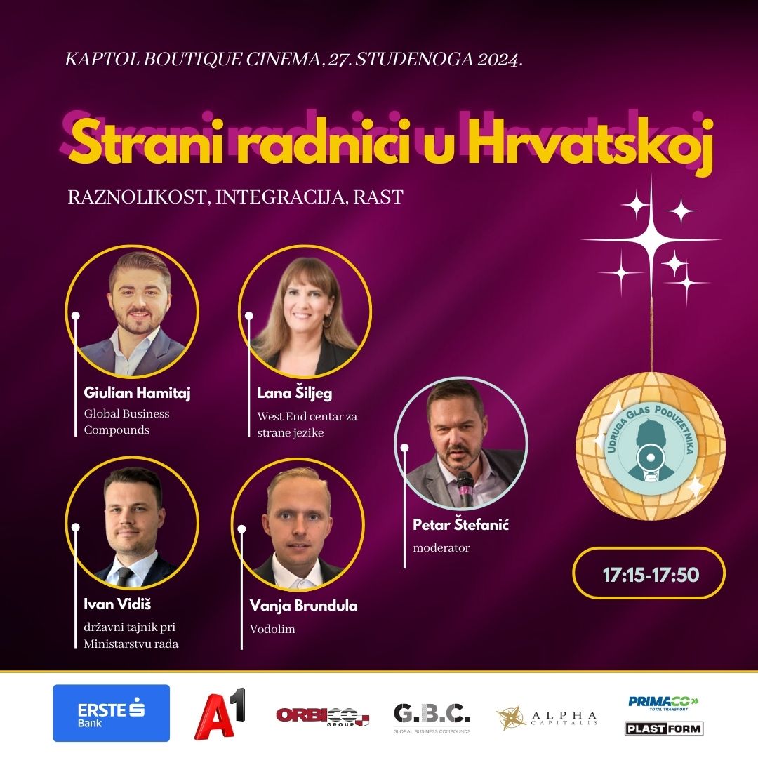 Koji su izazovi i prilike povezane s uključivanjem stranih radnika u hrvatsko društvo i tržište rada?👷

Budite s nama u srijedu, 27.11. od 17h u Kaptol Boutique Cinema 🎬

☝️Više informacija o programu i ulaznicama pronađite ovdje: bit.ly/3BGX32W