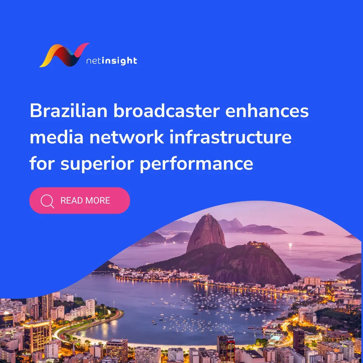 NetInsight's tweet image. A leading Brazilian broadcaster upgrades with Net Insight&apos;s Nimbra 1060, leveraging 100G connections for enhanced data capacity, seamless content delivery, and scalable growth. Read more: eu1.hubs.ly/H0dTTPy0 #MediaTech #NetInsight #BroadcastInnovation