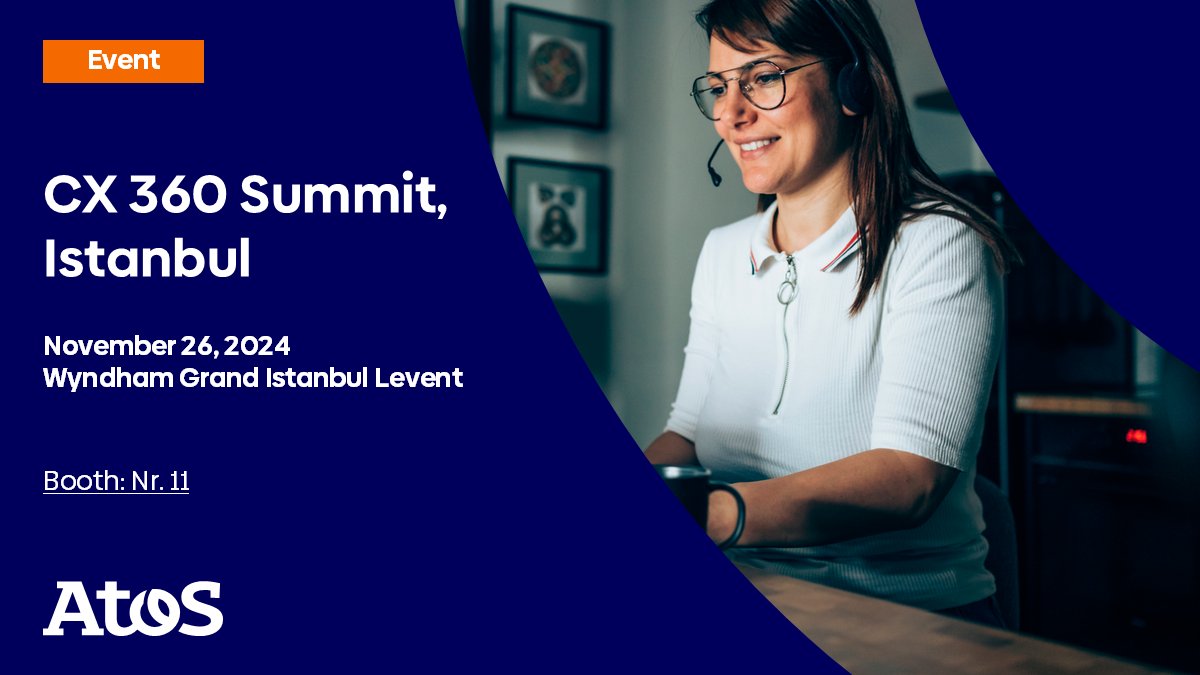 [#Event] 🤖 The digital world is transforming the customer experience at an unprecedented rate! Atos is proud to be part of the CX 360 Summit where we’ll discuss technology’s role in reshaping the CX ecosystem. Find us at our booth: Nr. 11.

Learn more: spr.ly/6017sevrW