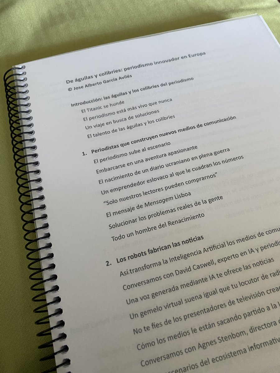 ¡Acabé el manuscrito de mi próximo libro!
"De águilas y colibríes: Periodismo innovador en Europa"
Pero no es fácil publicar.
Me lo han rechazado en 4 editoriales.
Otras dos "lo están valorando"
Agradezco toda ayuda ❤️
Es algo especial, me hace mucha ilusión
Os lo explico en un🧵