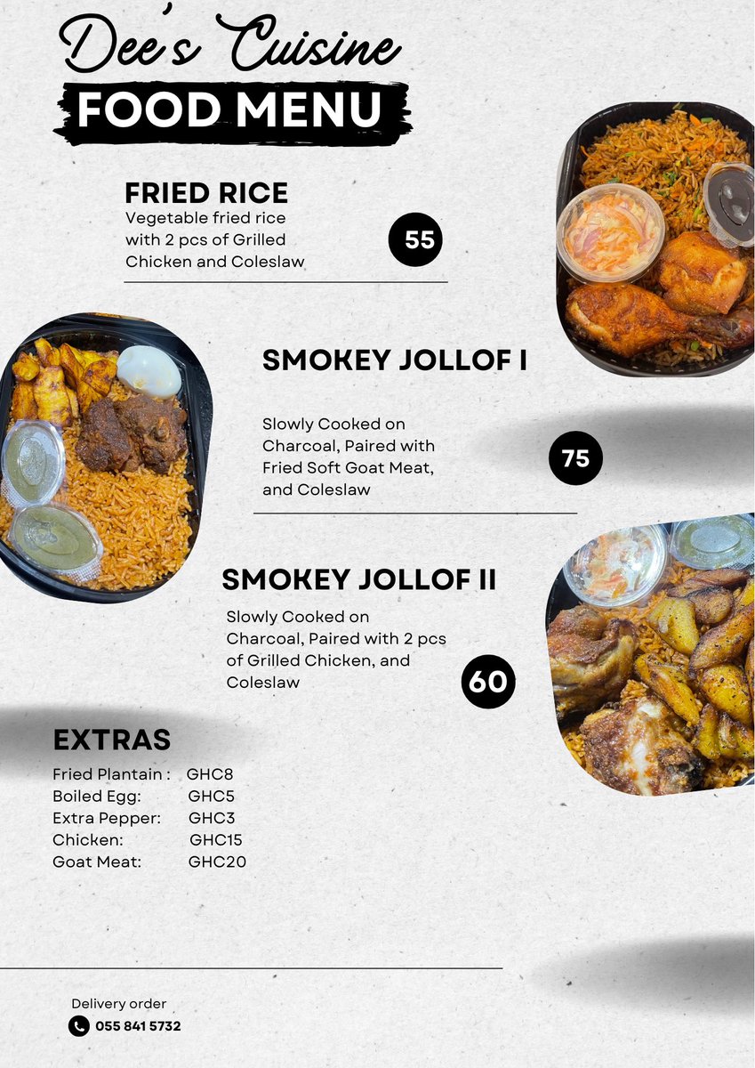 Good morning!
I have Fried Rice and Jollof Rice available today 
Preorder window ends soon 
Kindly patronize me
Please retweet my customers are definitely on your timeline