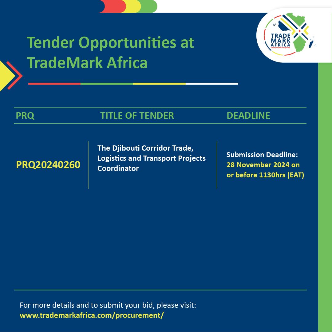 Ready to shape African trade? TradeMark Africa seeks a Djibouti Corridor Trade, Logistics &amp; Transport Projects Coordinator!  Break barriers, build prosperity. Apply now: trademarkafrica.com/get-involved/p…
#TMATenders #TradeDev #TransportLogistics #DjiboutiCorridor #TMAEthiopia