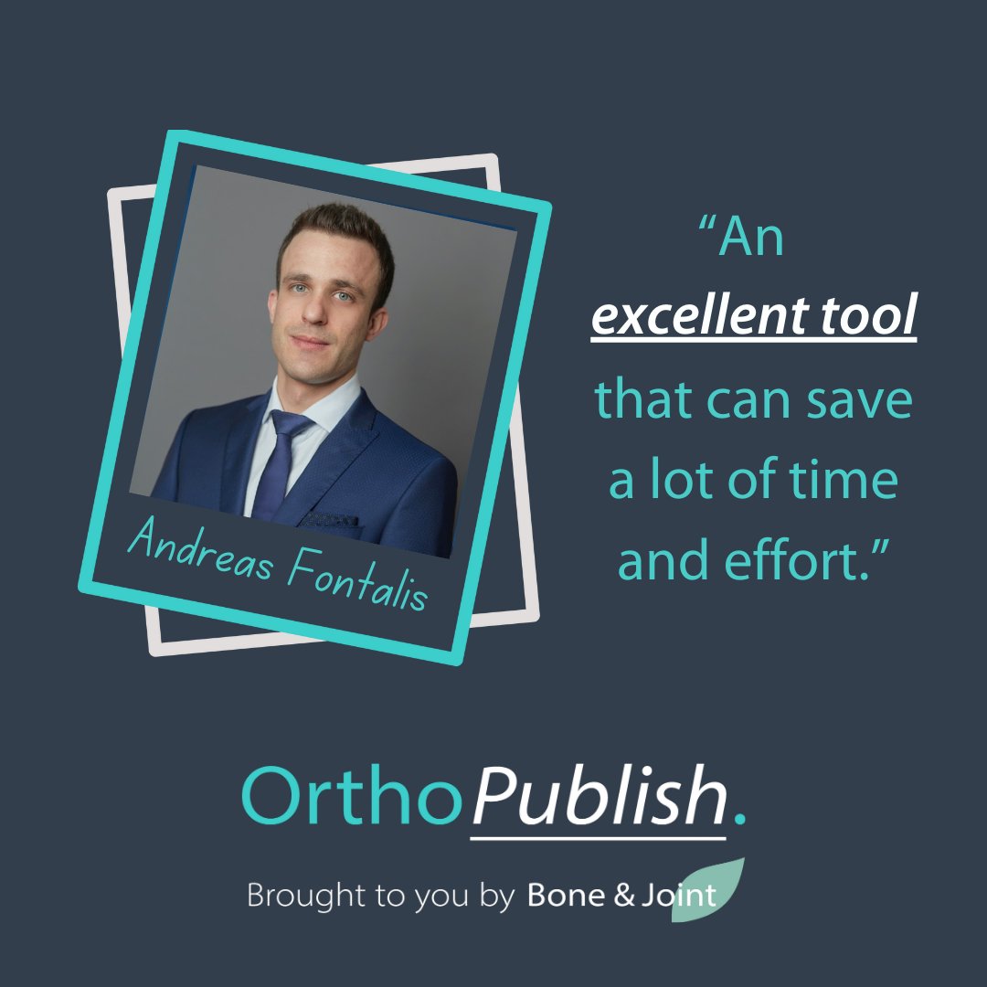 "An excellent tool that can save a lot of time and effort. The Journal Finder is extremely helpful, especially since it can suggest journals that you may not have considered". — Andreas Fontalis.

Try #Ortho𝘗𝘶𝘣𝘭𝘪𝘴𝘩!

#MedTwitter #OrthoTwitter

ow.ly/s46x50U780v