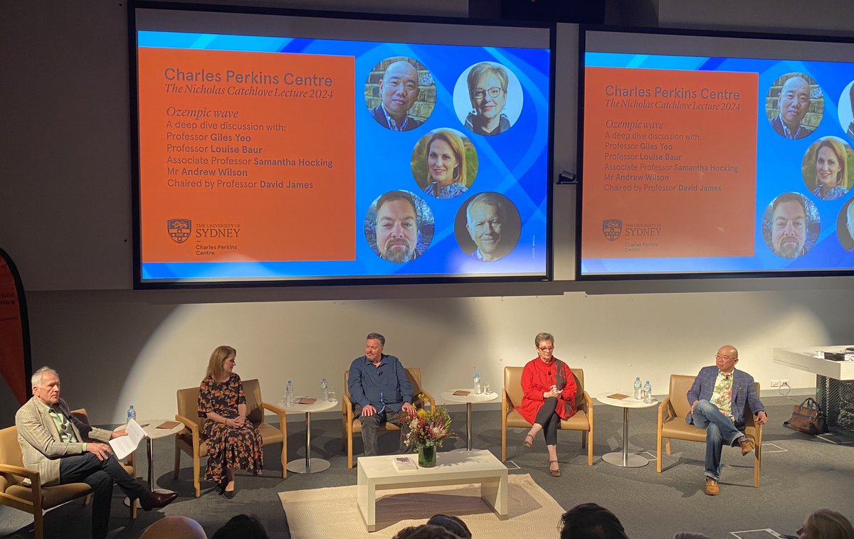 Charles Perkins Centre (@cpc_usyd) on Twitter photo Ozempic Wave: our panel discusses the implications of living with #obesity - the underlying genetics, stigma, and the long-term health implications. What of the drugs (pharmacotherapy)?
David James
Samantha Hocking
Andrew Wilson
Louise Baur
Giles Yeo
#ozempic #semaglutide Ozempic Wave: our panel discusses the implications of living with #obesity - the underlying genetics, stigma, and the long-term health implications. What of the drugs (pharmacotherapy)?
David James
Samantha Hocking
Andrew Wilson
Louise Baur
Giles Yeo
#ozempic #semaglutide