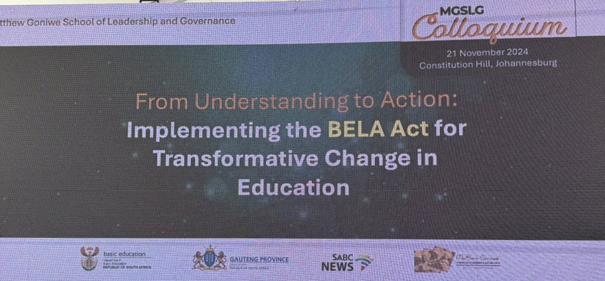 SADTU is represented at <a href="/mgslg1/">Matthew Goniwe School of Leadership and Governance</a> Colloquium, “From Understanding to Action: Implementing the BELA Act for Transformative Change in Education,” underway at ConstitutionalHill, Johannesburg