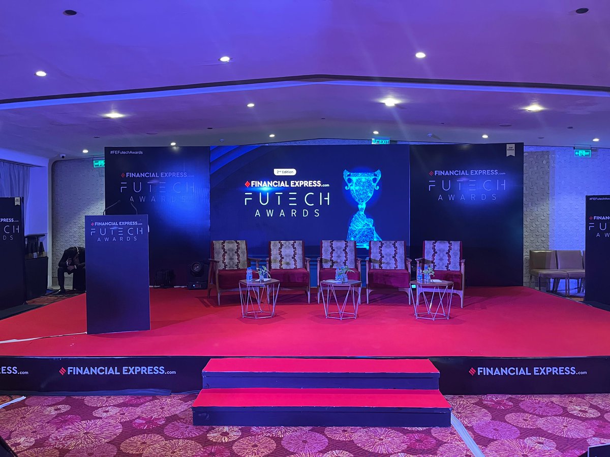 FinancialXpress's tweet image. LIVE from #FEFutechAwards: The Stage is all set for the FE Futech Awards, which will begin shortly.

Stay tuned for more LIVE Updates!

#FutechAwards #FutechAwards2024