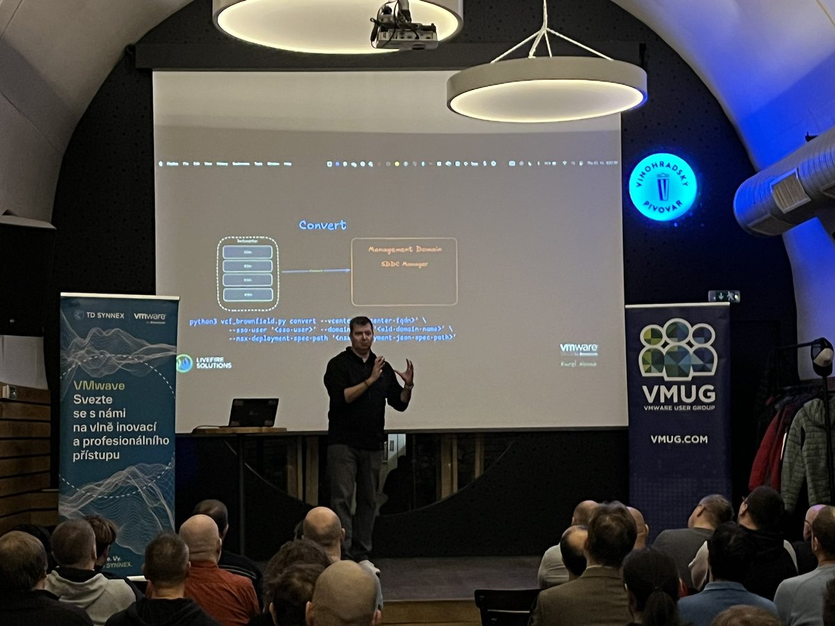 #VMUGCZ <a href="/novakkkarel/">Karel Novak</a> keynote speaker - Demystifying VCF Brownfield