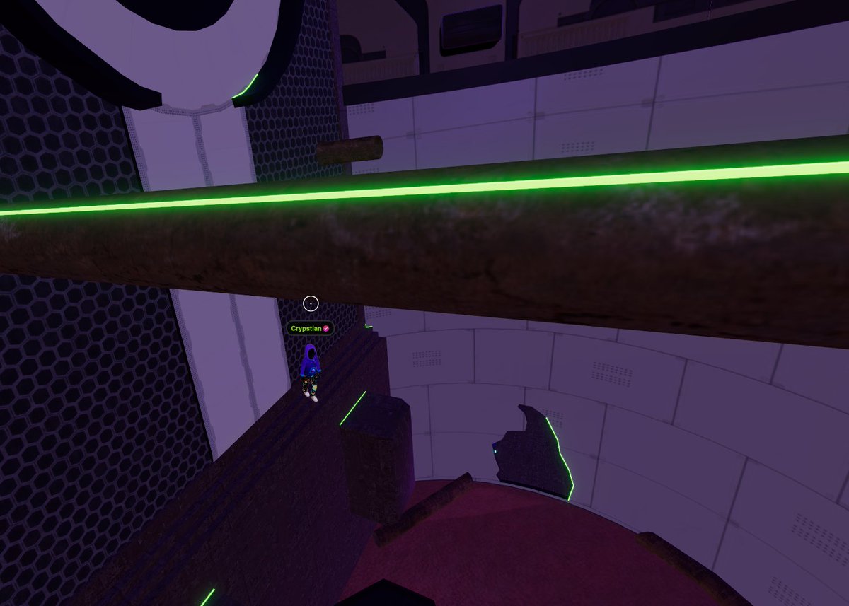 Attempting the Crash Site parkour, not an easy one 😅 
#JumpIn 
<a href="/Decentraland/">Decentraland</a>