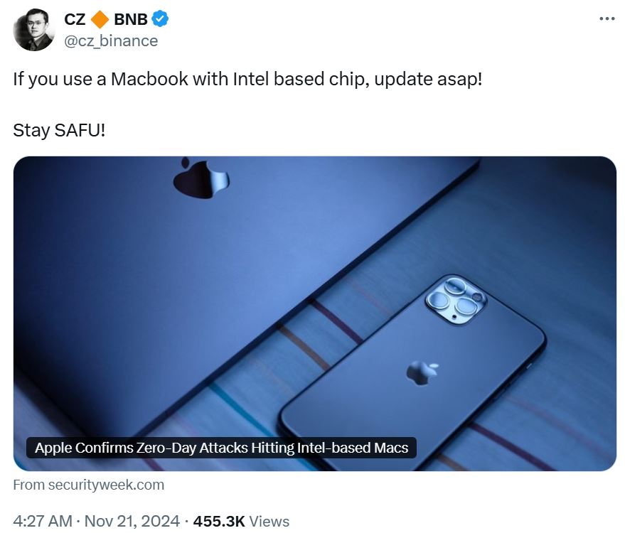 _TOBTC's tweet image. اپل #Apple یک پچ امنیتی برای رفع دو آسیبپذیری zero-day منتشر کرد که هکرها از آن برای سوءاستفاده از کامپیوترهای مک با چیپ اینتل استفاده میکردند.
یکی از این آسیبپذیریها مربوط به اجرای کد مخرب از طریق #JavaScriptCore و دیگری به حملات #XSS از طریق موتور #WebKit مربوط است.
اپل…