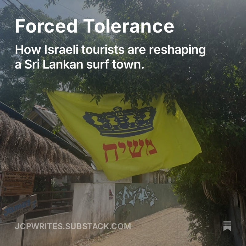jcpwrites's tweet photo. "In theory, a surge of tourists, no matter their nationality, should be a good thing for a village like Arugam Bay. In reality, these ‘tourists’ have decided to stay long term and set up businesses of their own."

https://t.co/4aIBD02gxw https://t.co/knIWCo3KES