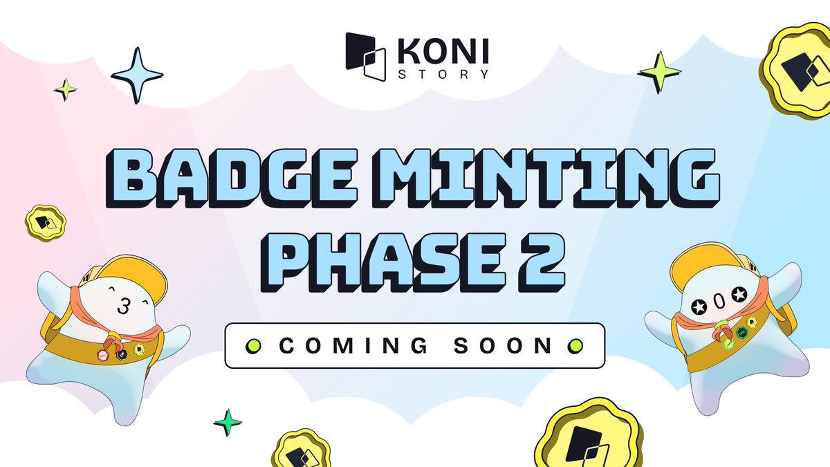 We heard you – Koni Story badge minting phase 2 is coming 🔥

More details 🔜 👀

Get in early 👉 t.me/KoniStory_bot

x.com/koniverse/stat…