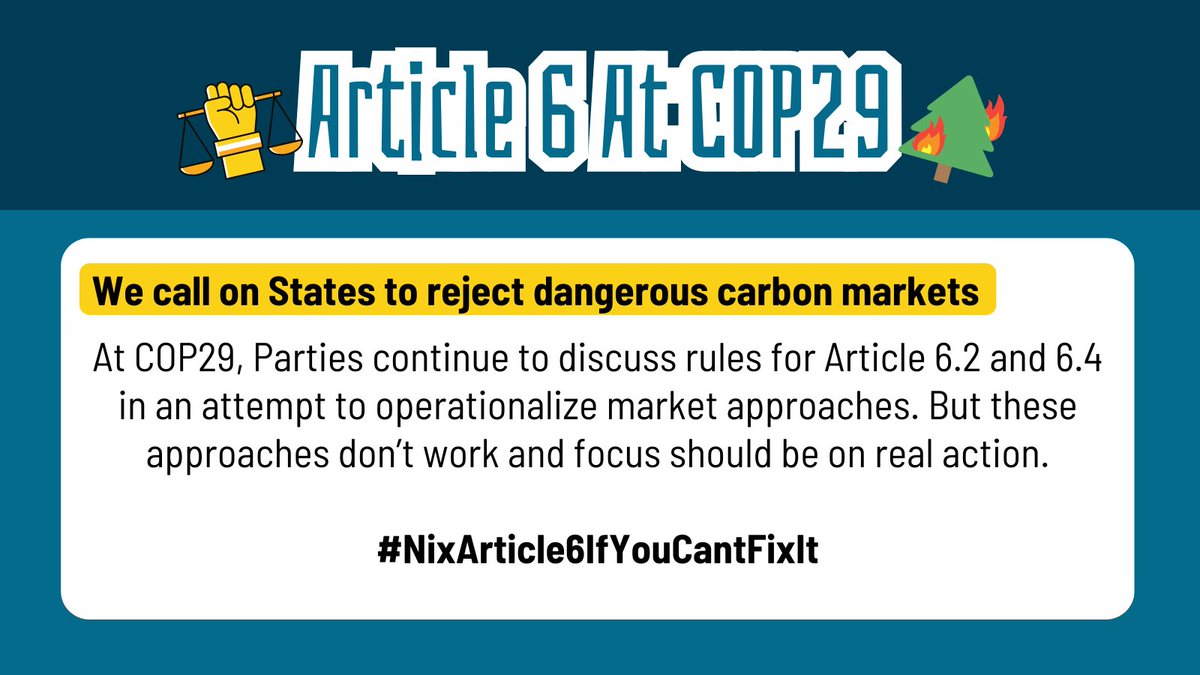 ciel_tweets's tweet image. The current text of #Article6o2 would not ensure environmental integrity &amp;amp; could potentially be worse than current voluntary carbon markets #VCMs.

The lack of transparency &amp;amp; accountability opens the door to activities that undermine the ability to achieve climate goals.