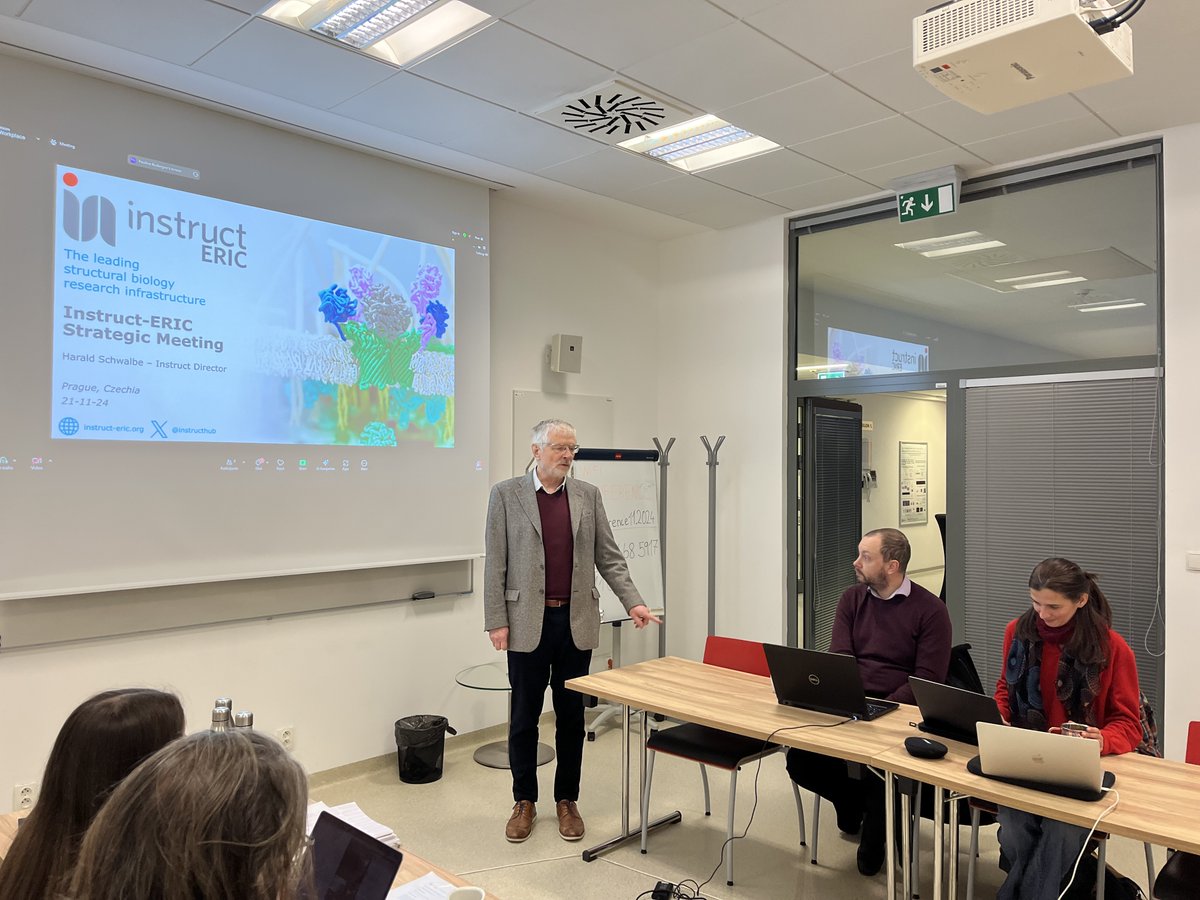 Instruct-ERIC meets today <a href="/BIOCEV_science/">BIOCEV_SCIENCE</a> part of <a href="/instructhub/">Instruct-ERIC</a>-CZ <a href="/CIISBInstructCZ/">CIISB Instruct-CZ</a> to look into the future and discuss how to better serve the structural biology community
We are welcome by the director Bodhan Schneider